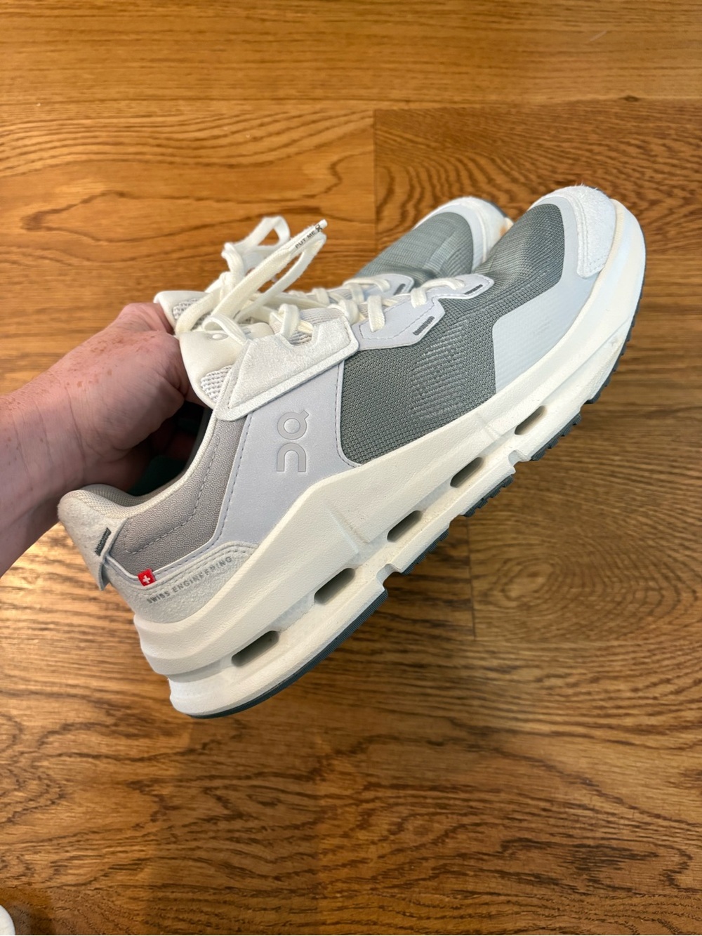 On Running Cloudnova Women’s Athletic Shoes — White & Gray